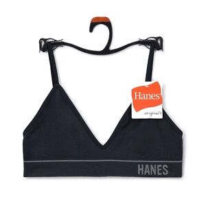 Hanes Originals Women’s Seamless Rib Triangle Bralette Size S